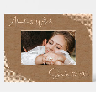 Grabados Marcos de fotos de madera personalizados con fecha