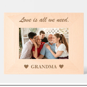 Grabados Marcos de madera personalizados con cita de Abuela