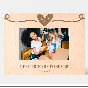 Grabados Marcos de madera personalizados con monograma de c