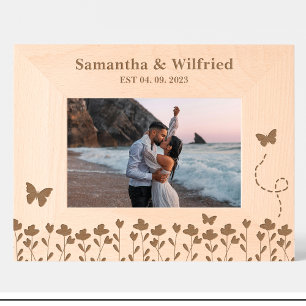 Grabados Marcos de madera personalizados para fotos de boda