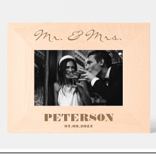 Grabados Marcos de madera personalizados para fotos de boda