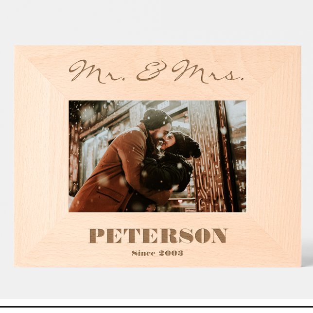 Grabados Marcos de madera personalizados para parejas Sr Sr (Subido por el creador)
