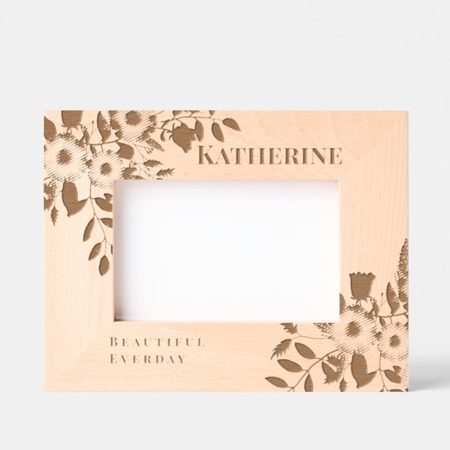 Grabados Marcos Románticos Etched Floral (Anverso)