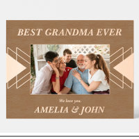 Mejor abuela Marcos de madera personalizados geomé