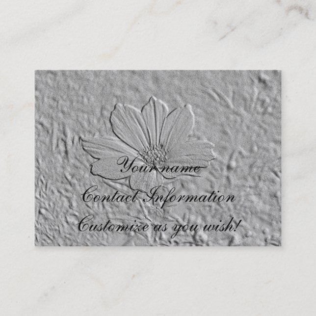Grabe en relieve la tarjeta de la flor del cosmos (Anverso)