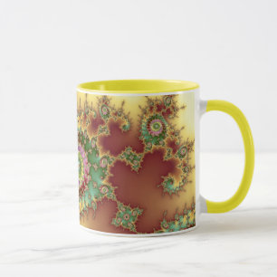 Grabó en relieve - la taza del fractal
