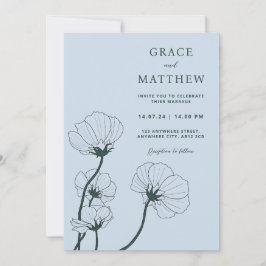 GRACE Invitación a la boda húmeda botánica moderna