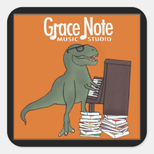 Grace Note Dinosaur Pegatinas