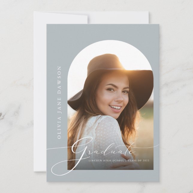 Graceful Arch Graduation Invitación (Anverso)