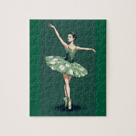 Graceful Ballerina Puzzle – Elegant Dancer on Gree