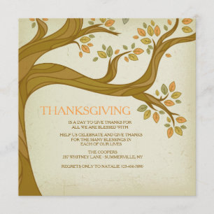 Graceful Branches Fall Invitación