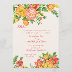 Graceful Floral Invitación