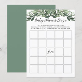 Graceful Greenery Tarjeta de juego de Bingo Baby S
