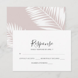 Graceful Palms Boda Rosa Tarjeta Rsvp
