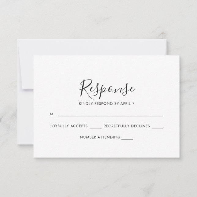 Graceful Palms Wedding Rsvp Card (Anverso)