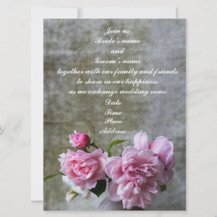 Graceful Peony Wedding Invitaciones