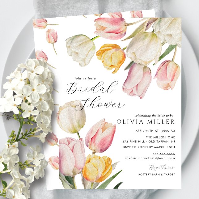 Graceful Tulips Invitación a ducha de novias (Subido por el creador)