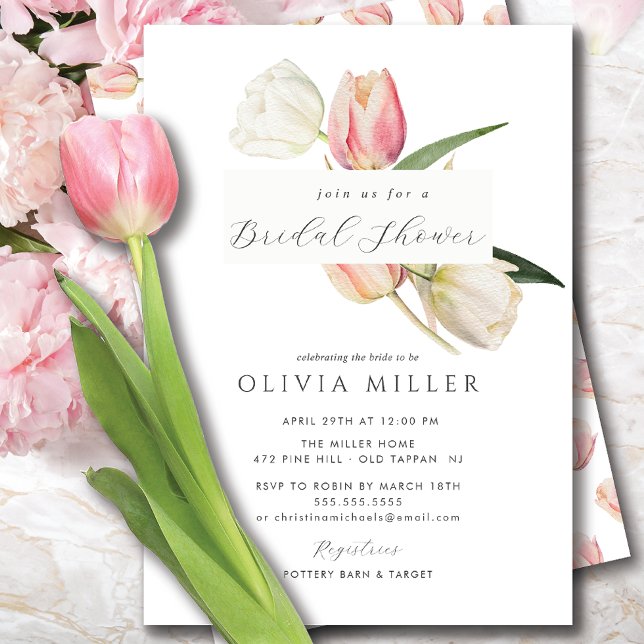 Graceful Tulips Invitación a ducha de novias (Subido por el creador)