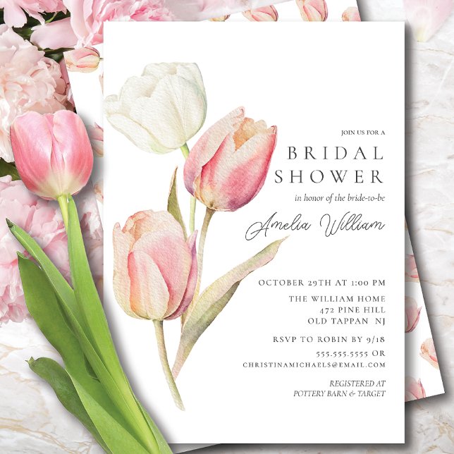 Graceful Tulips Invitación a ducha de novias (Subido por el creador)