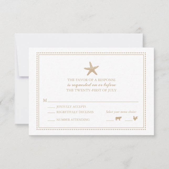 Graceus Starfish | RSVP de boda (Anverso)