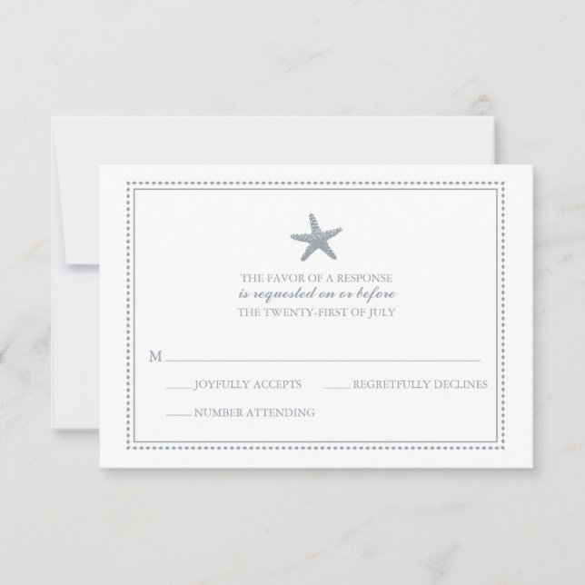 Graceus Starfish | RSVP de boda (Anverso)