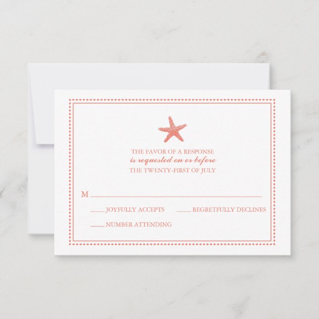 Graceus Starfish | RSVP de boda (Anverso)