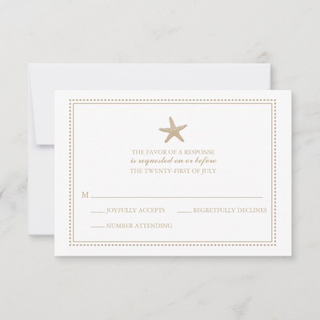 Graceus Starfish | RSVP de boda (Anverso)