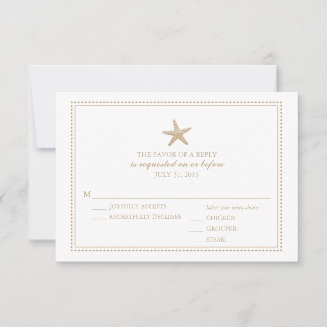 Graceus Starfish | RSVP de boda (Anverso)