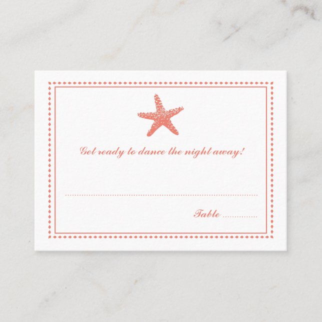 Graceus Starfish | Tarjeta de Escort para asientos (Anverso)