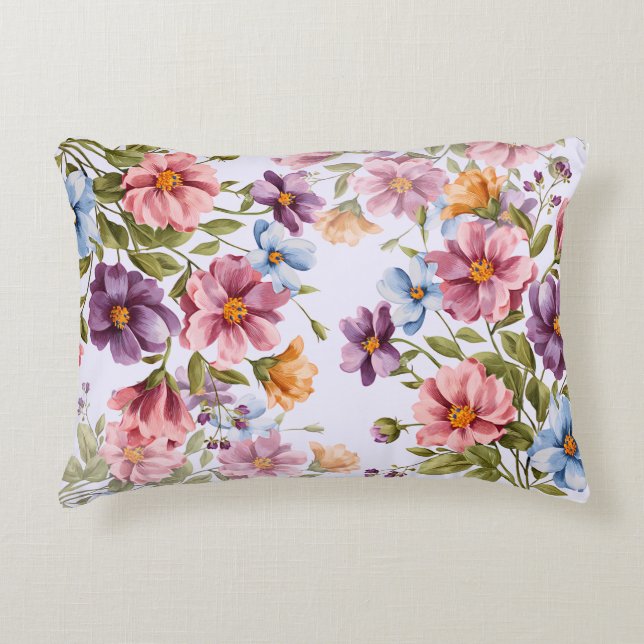 Graceus Watercolor Floral Acento Almohada (Anverso)