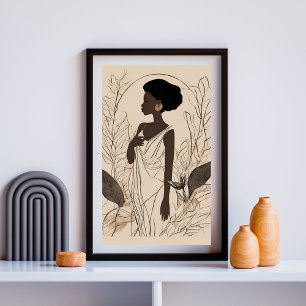 Gracia en Flor – Arte de Línea Afro Diosa