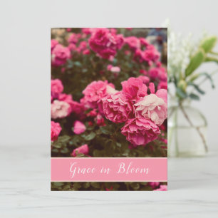Gracia en Flor - Jardín de Rosas Rosadas Tarjeta P