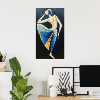 Gracia en Movimiento: Una Musa Moderna en Póster d