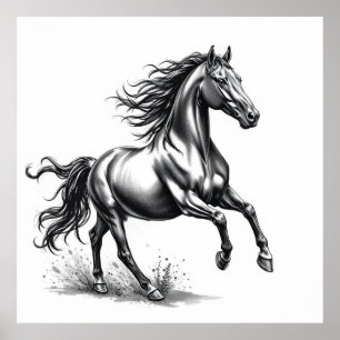 Gracia indomable: Arte de carbón de caballo