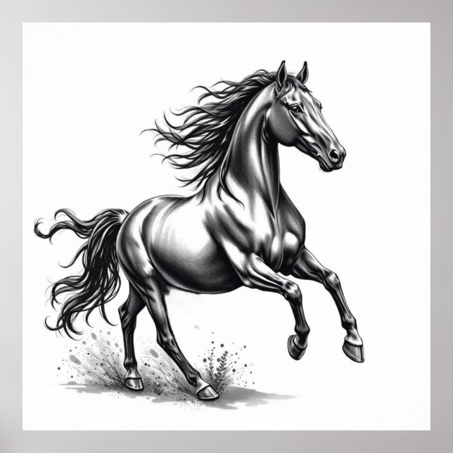 Gracia indomable: Arte de carbón de caballo (Frente)