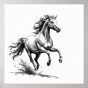 Gracia indomable: Arte de carbón de caballo