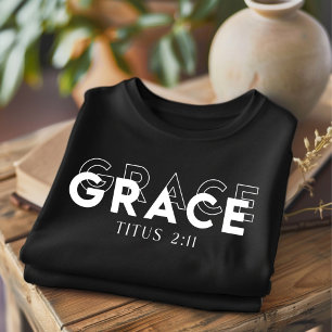 Gracia para hombres y mujeres camiseta cristiana