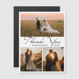 gracias 3 fotos imán boda de guiones modernos