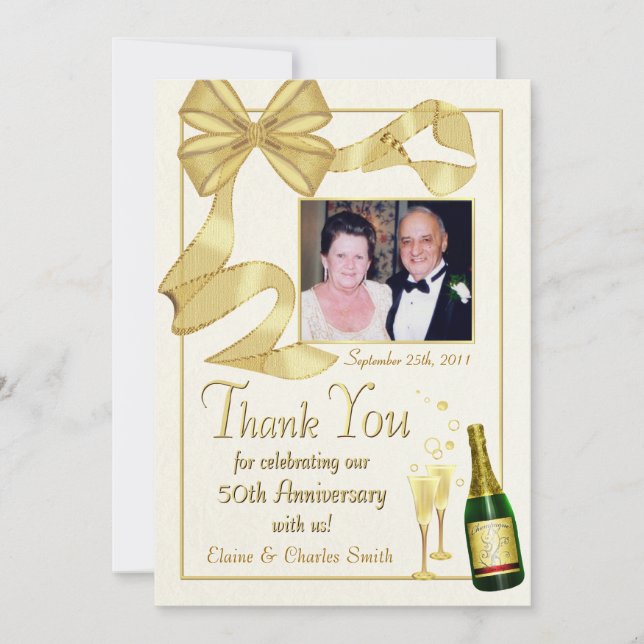 Gracias 50.o regalo del aniversario - tarjeta (Anverso)