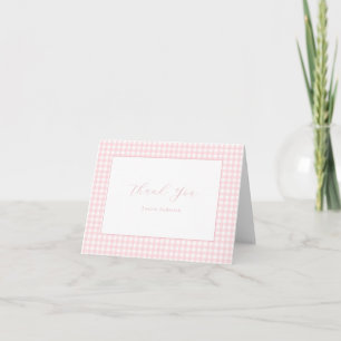 Gracias a Gingham Personalizada Doble Rosa