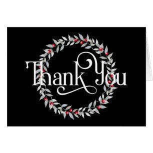 Gracias a Grey Wreath con Red Berries