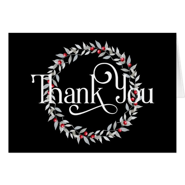 Gracias a Grey Wreath con Red Berries (Anverso (Horizontal))