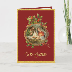 Gracias a Jesús María José por Navidad Religioso 