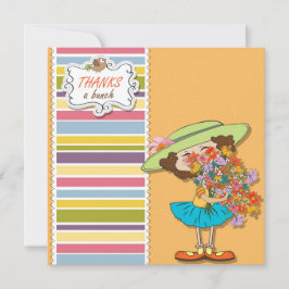 Gracias a la divertida tarjeta plana Chica Bunch