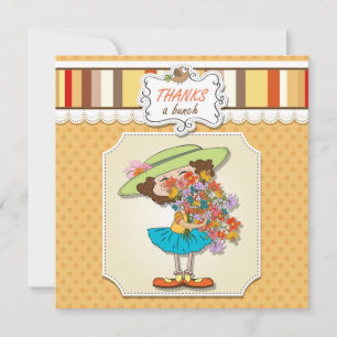 Gracias a la divertida tarjeta plana Chica Bunch