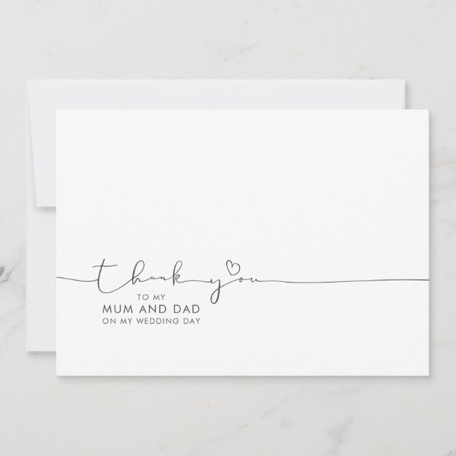 Gracias a la Mamá y al mensaje del día de la boda  (Anverso)