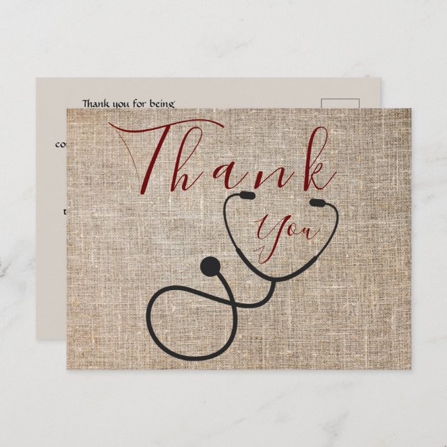 Gracias a la postal del médica (Anverso / Reverso)