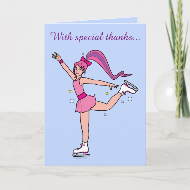 Gracias a la tarjeta de entrenador de patinaje sob (Anverso)