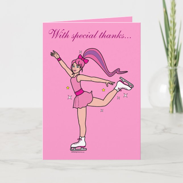 Gracias a la tarjeta de entrenador de patinaje sob (Anverso)