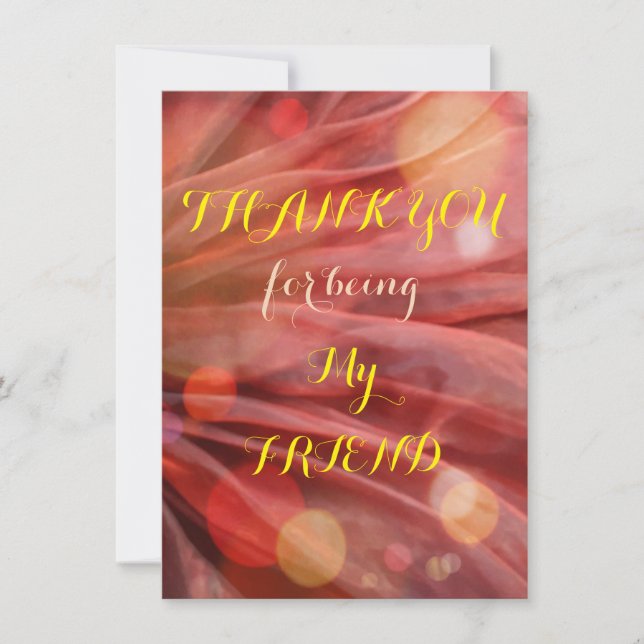 Gracias A La Tarjeta De Saludo Plana De Amigo (Anverso)